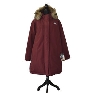 E0 NWT THE NORTH FACE Cordovan Faux Fur Hood Arctic Down Parka Coat Size 3X $350